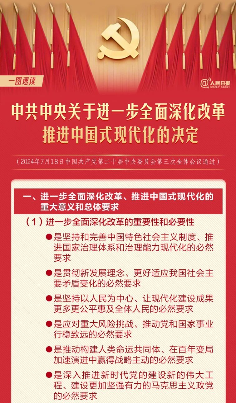 【学习园地】60条要点速览二十届三中全会《决定》